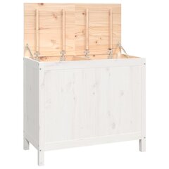 vidaXL Pyykkilaatikko valkoinen 88,5x44x76 cm täysi mänty hinta ja tiedot | Kylpyhuoneen sisustus | hobbyhall.fi