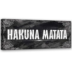 Canvas Print, leijonakuningas Hakuna Matata -kirjoitus /90x30 hinta ja tiedot | Taulut | hobbyhall.fi