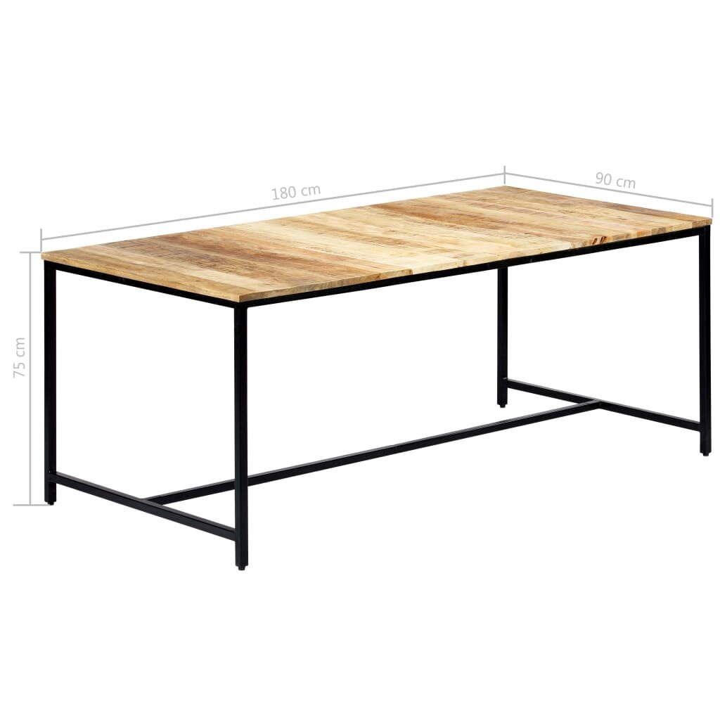 vidaXL Ruokapöytä 180x90x75 cm karkea mangopuu hinta ja tiedot | Ruokapöydät | hobbyhall.fi