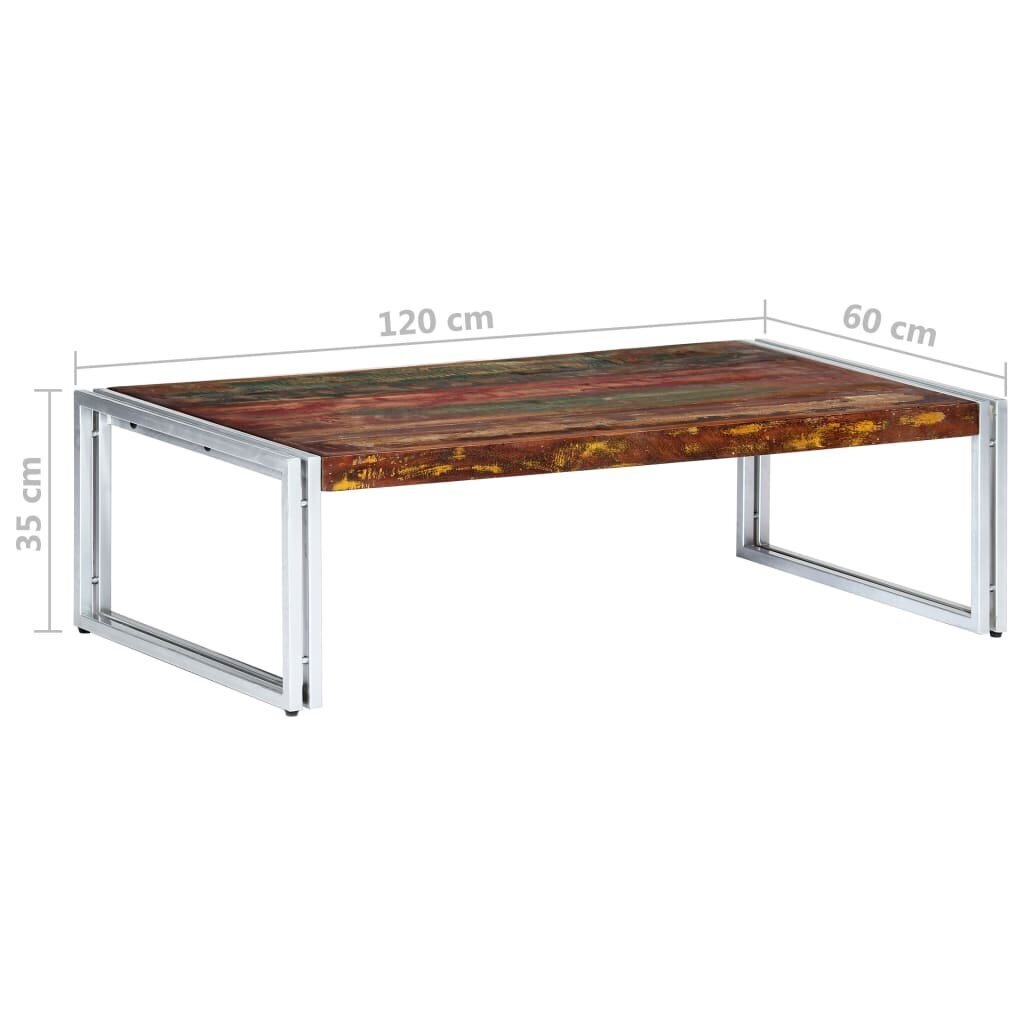 vidaXL Sohvapöytä 120x60x35 cm kierrätetty täyspuu hinta ja tiedot | Sohvapöydät | hobbyhall.fi