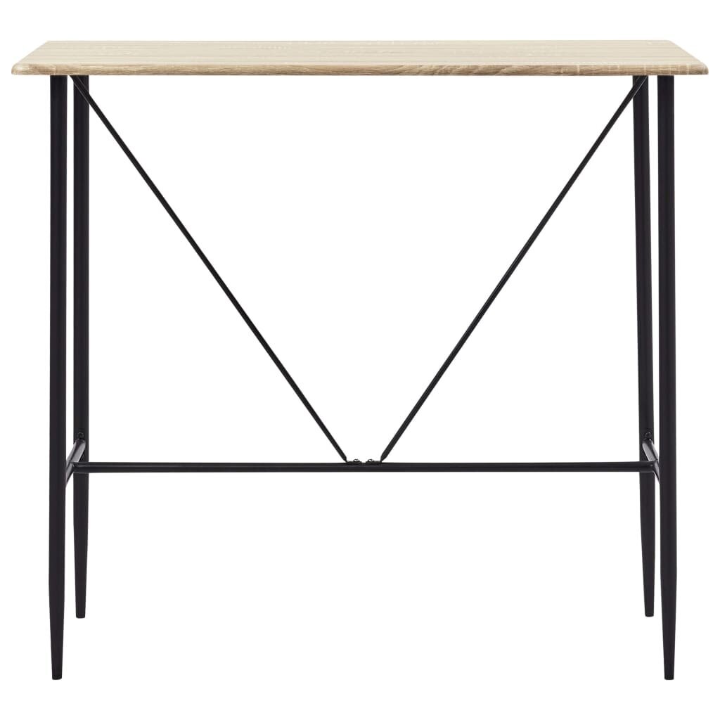 vidaXL Baaripöytä tammi 120x60x110 cm MDF hinta ja tiedot | Ruokapöydät | hobbyhall.fi