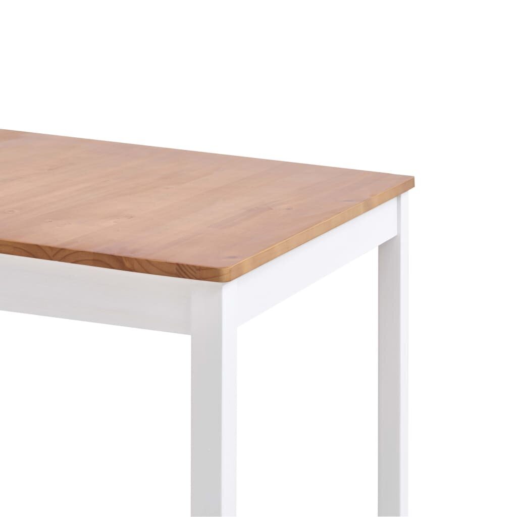 vidaXL Ruokapöytä valkoinen ja ruskea 180x90x73 cm mänty hinta ja tiedot | Ruokapöydät | hobbyhall.fi