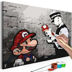 DIY kangas maalaus - Mario (Banksy) hinta ja tiedot | Maalaa numeroiden mukaan | hobbyhall.fi