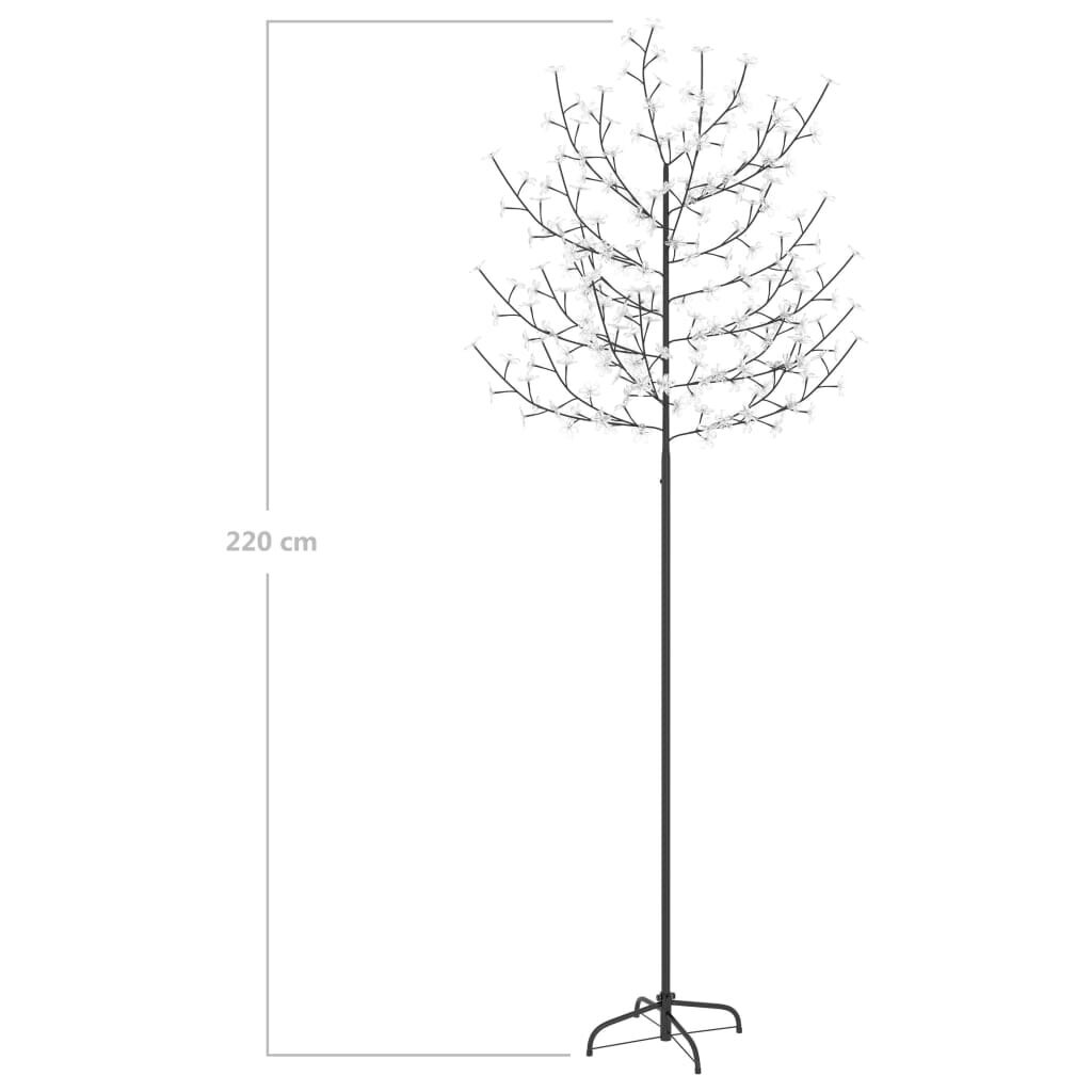 vidaXL Joulukuusi 220 kylmän valkoista LED-valoa kirsikankukka 220 cm hinta ja tiedot | Joulukoristeet | hobbyhall.fi