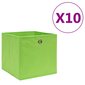 vidaXL Säilytyslaatikot 10 kpl kuitukangas 28x28x28 cm vihreä hinta ja tiedot | Säilytyslaatikot ja -korit | hobbyhall.fi