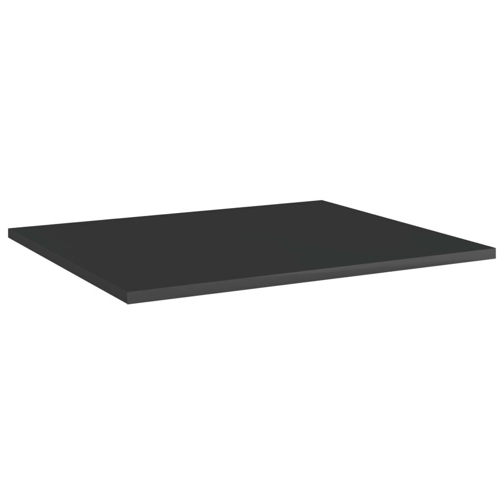 vidaXL Kirjahyllytasot 8 kpl korkeakiilto musta 60x50x1,5 cm lastulevy hinta ja tiedot | Hyllyt | hobbyhall.fi