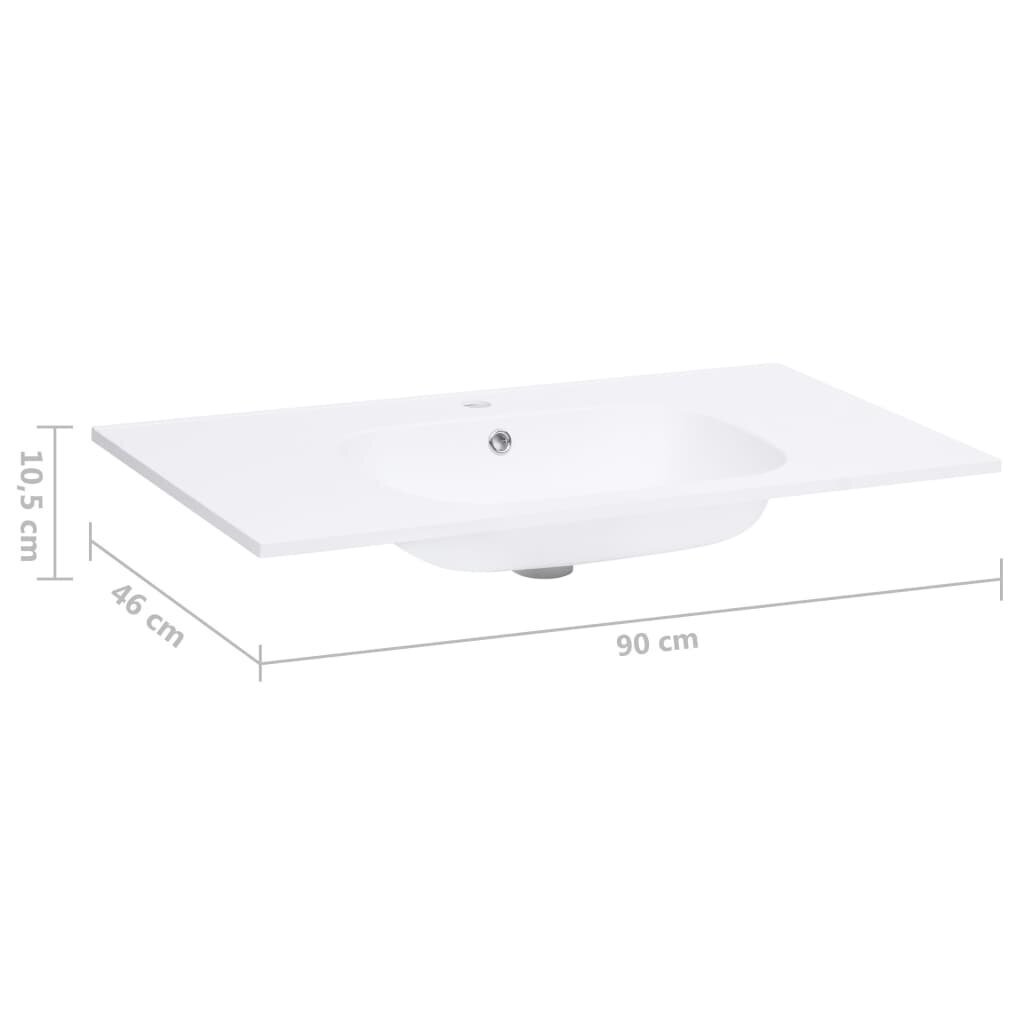 vidaXL Sisäänrakennettu pesuallas 900x460x105 mm SMC valkoinen hinta ja tiedot | Pesualtaat | hobbyhall.fi