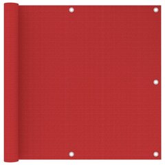 vidaXL Parvekkeen suoja punainen 90x600 cm HDPE hinta ja tiedot | Aurinkovarjot ja markiisit | hobbyhall.fi