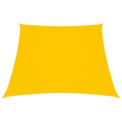 vidaXL Aurinkopurje Oxford-kangas puolisuunnikas 3/5x4 m keltainen hinta ja tiedot | Aurinkovarjot ja markiisit | hobbyhall.fi