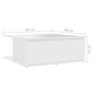 vidaXL Sohvapöytä valkoinen 80x80x31 cm lastulevy hinta ja tiedot | Sohvapöydät | hobbyhall.fi