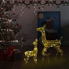 vidaXL Poroperhe joulukoriste akryyli 160 LED-valoa lämmin valkoinen hinta ja tiedot | Joulukoristeet | hobbyhall.fi