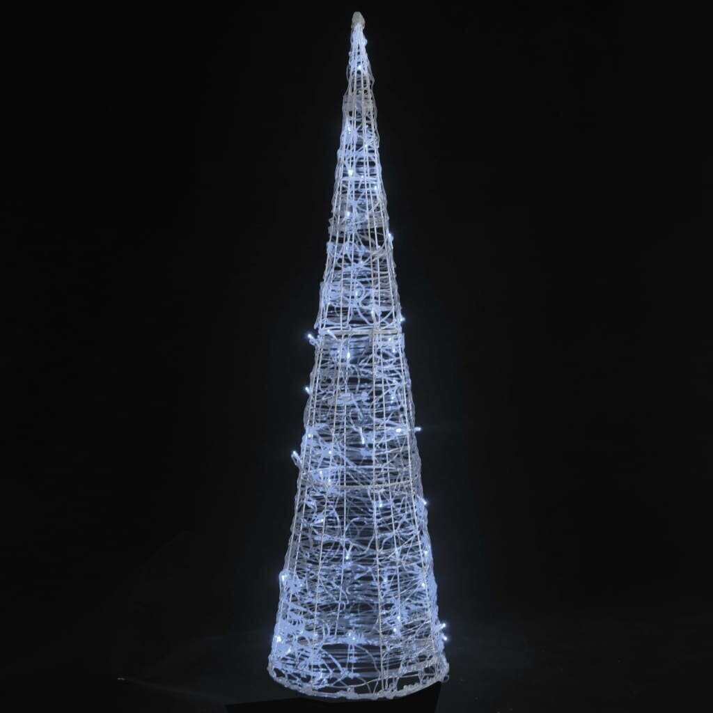 vidaXL LED-koristevalopyramidi kylmä valkoinen akryyli 90 cm hinta ja tiedot | Joulukoristeet | hobbyhall.fi