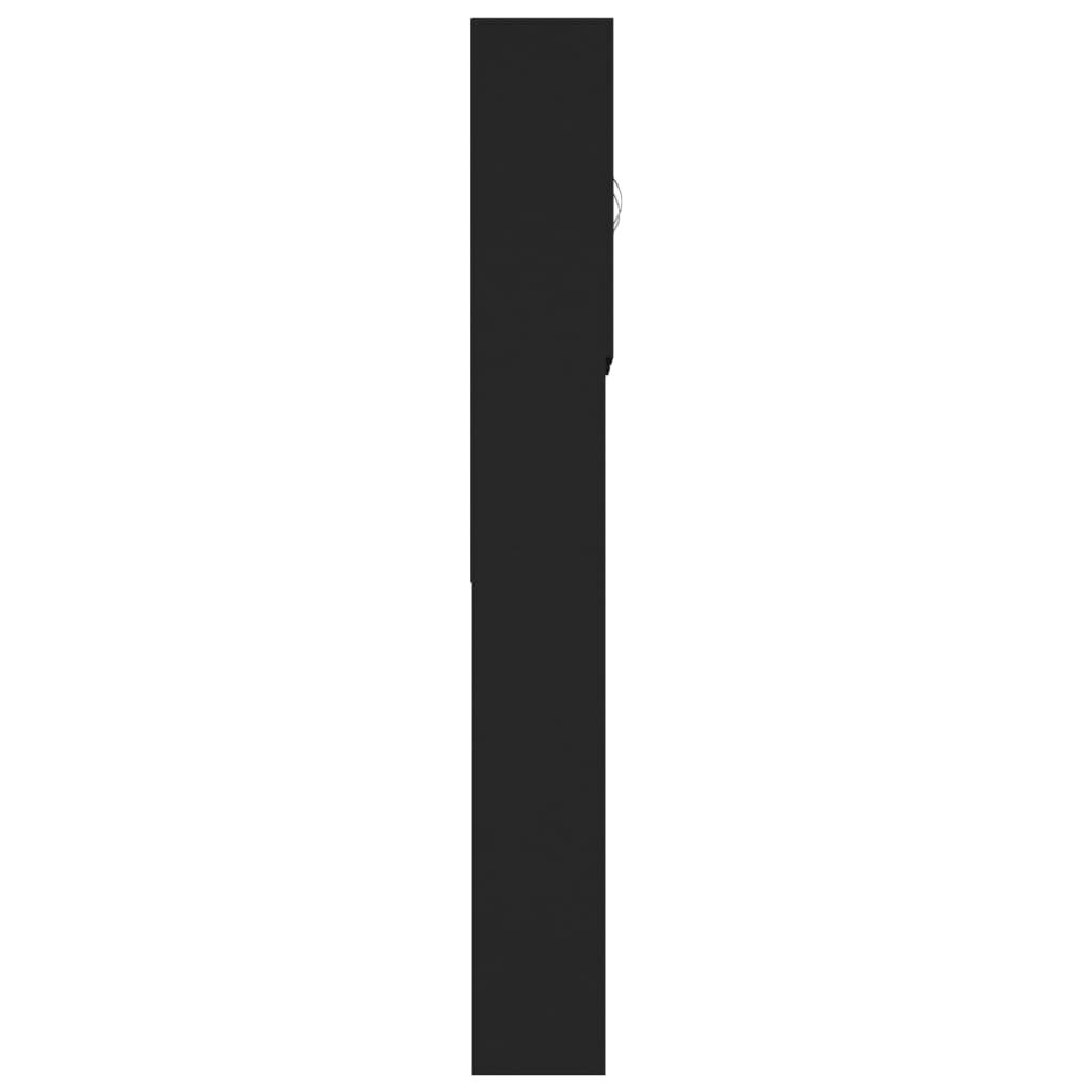 vidaXL Pesukonekaappi musta 64x25,5x190 cm hinta ja tiedot | Kylpyhuonekaapit | hobbyhall.fi