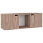 vidaXL TV-taso harmaa Sonoma-tammi 88,5x27,5x30,5 cm lastulevy hinta ja tiedot | TV-tasot | hobbyhall.fi