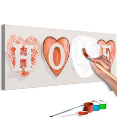 DIY kangas maalaus - Four Hearts 90x30 hinta ja tiedot | Maalaa numeroiden mukaan | hobbyhall.fi