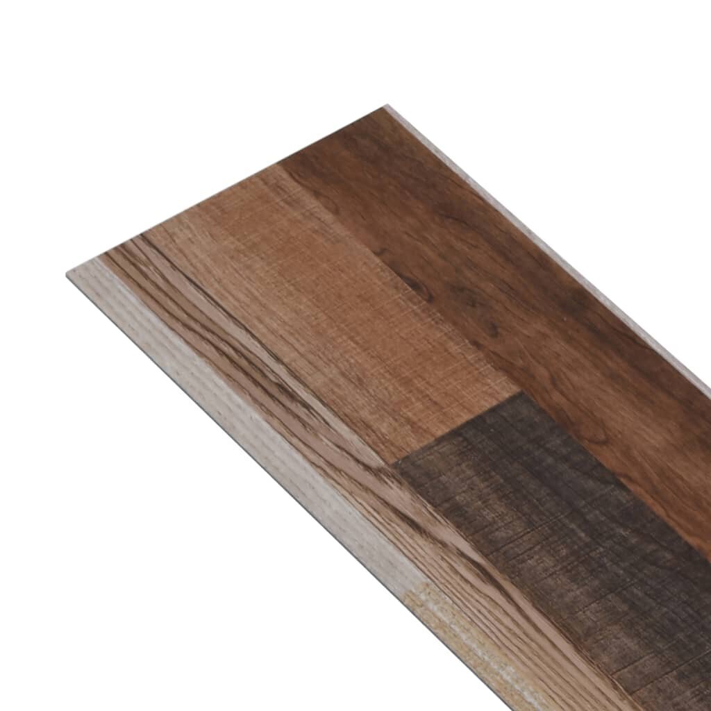 vidaXL Itsekiinnittyvät PVC-lattialankut 2,51 m² 2 mm monivärinen hinta ja tiedot | Terassilattiat | hobbyhall.fi