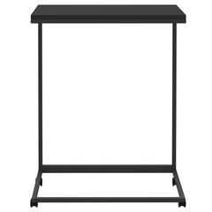 vidaXL Sivupöytä pyörillä musta 55x35x70 cm tekninen puu hinta ja tiedot | Sohvapöydät | hobbyhall.fi