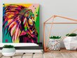 DIY kangas maalaus - Native American (Plume) 40x40 hinta ja tiedot | Maalaa numeroiden mukaan | hobbyhall.fi