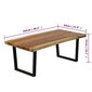 vidaXL Sohvapöytä täysi sadepuu 102x54x41 cm hinta ja tiedot | Sohvapöydät | hobbyhall.fi