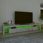 vidaXL TV-taso LED-valoilla betoninharmaa 260x36,5x40 cm hinta ja tiedot | TV-tasot | hobbyhall.fi