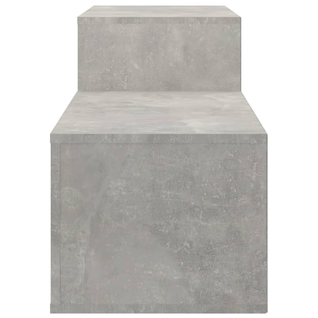 vidaXL Kenkäkaappi betoninharmaa 150x35x45 cm tekninen puu hinta ja tiedot | Kenkäkaapit ja -hyllyt | hobbyhall.fi
