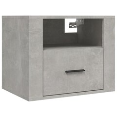 vidaXL Seinäkiinnitettävä yöpöytä betoninharmaa 50x36x40 cm hinta ja tiedot | Yöpöydät | hobbyhall.fi