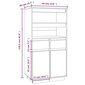 vidaXL Kaappi hunajanruskea 60x40x116,5 cm täysi mänty hinta ja tiedot | Lipastot | hobbyhall.fi