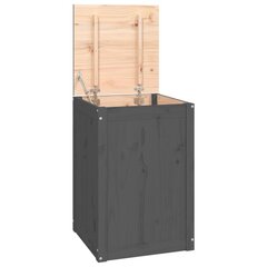 vidaXL Pyykkilaatikko harmaa 44x44x66 cm täysi mänty hinta ja tiedot | Kylpyhuoneen sisustus | hobbyhall.fi