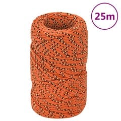 vidaXL Veneköysi oranssi 2 mm 25 m polypropeeni hinta ja tiedot | Lisävarusteet veneisiin ja kajakkeihin | hobbyhall.fi