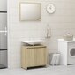 vidaXL 3-osainen kylpyhuonekalustesarja tammi lastulevy hinta ja tiedot | Kylpyhuonekalusteet | hobbyhall.fi