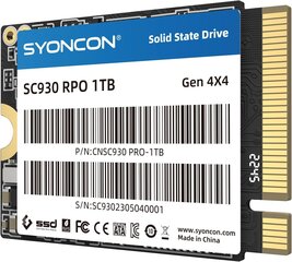 SYONCON M.2 2230 SSD NVMe PCIe Gen Internal Solid State Drive -kiintolevyasemat hinta ja tiedot | Kovalevyt | hobbyhall.fi