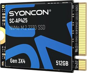 SYONCON SC930 M.2 2230 SSD NVMe PCIe Gen 3.0X4 Sisäinen kiintolevyasema (sisäinen) hinta ja tiedot | Kovalevyt | hobbyhall.fi