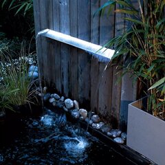 Ubbink Niagara vesiputous LED:eillä 90 cm ruostumaton teräs hinta ja tiedot | Puutarhakoristeet | hobbyhall.fi