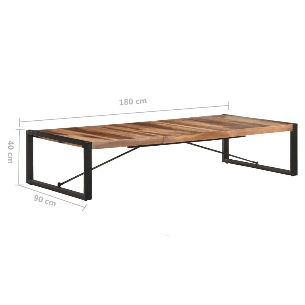 vidaXL Sohvapöytä 180x90x40 cm täysi seesamviimeistelty puu hinta ja tiedot | Sohvapöydät | hobbyhall.fi