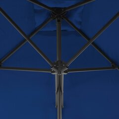 vidaXL Aurinkovarjo terästangolla sininen 300x230 cm hinta ja tiedot | Aurinkovarjot ja markiisit | hobbyhall.fi