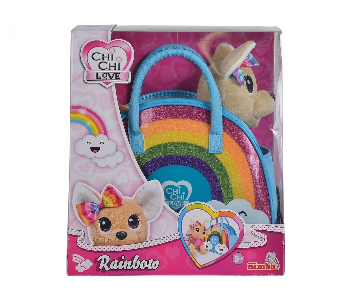 Pehmolelu lemmikki laukussa Simba Chi Chi Love Rainbow hinta ja tiedot | Pehmolelut | hobbyhall.fi