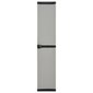 vidaXL Puutarhan varastokaappi 3 hyllyä harmaa ja musta 34x40x168 cm hinta ja tiedot | Piharakennukset | hobbyhall.fi