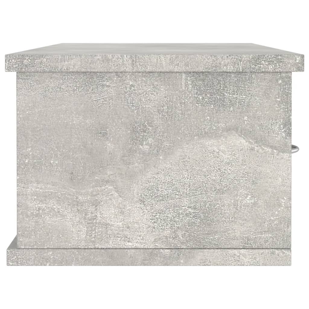 vidaXL Seinälaatikkohylly betoninharmaa 88x26x18,5 cm lastulevy hinta ja tiedot | Hyllyt | hobbyhall.fi