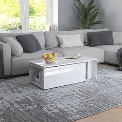 vidaXL Sohvapöytä korkeakiilto valkoinen 150x50x35 cm lastulevy hinta ja tiedot | Sohvapöydät | hobbyhall.fi