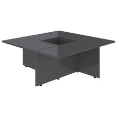 vidaXL Sohvapöytä korkeakiilto harmaa 79,5x79,5x30 cm lastulevy hinta ja tiedot | Sohvapöydät | hobbyhall.fi