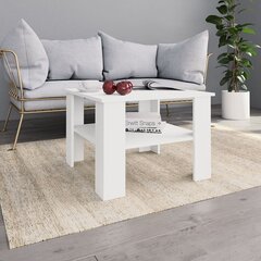 vidaXL Sohvapöytä valkoinen 60x60x42 cm lastulevy hinta ja tiedot | Sohvapöydät | hobbyhall.fi