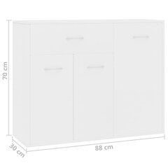 vidaXL Senkki valkoinen 88x30x70 cm lastulevy hinta ja tiedot | Olohuoneen kaapit ja lipastot | hobbyhall.fi