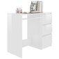 vidaXL Työpöytä korkeakiilto valkoinen 90x45x76 cm lastulevy hinta ja tiedot | Tietokonepöydät ja työpöydät | hobbyhall.fi