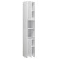 vidaXL Kylpyhuonekaappi korkeakiilto valkoinen 30x30x183,5cm lastulevy hinta ja tiedot | Kylpyhuonekaapit | hobbyhall.fi