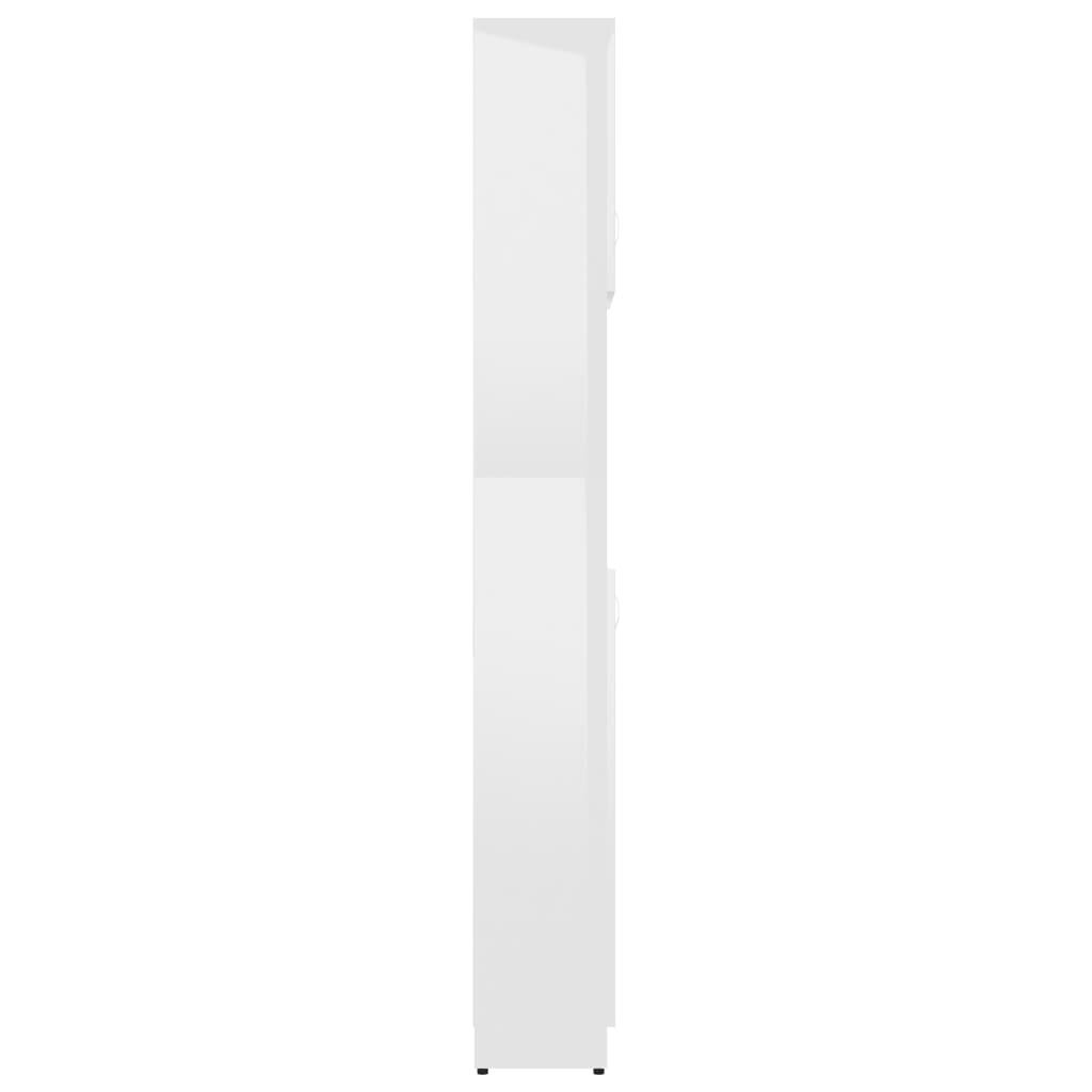 vidaXL Kylpyhuonekaappi korkeakiilto valkoinen 32x25,5x190cm lastulevy hinta ja tiedot | Kylpyhuonekaapit | hobbyhall.fi