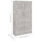 vidaXL Kirjahylly betoninharmaa 82,5x30,5x150 cm lastulevy hinta ja tiedot | Hyllyt | hobbyhall.fi