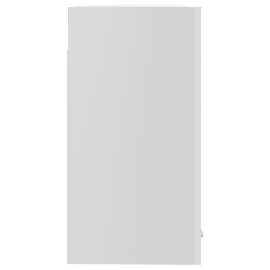 vidaXL Seinäkaappi lasilla korkeakiilto valkoinen 60x31x60cm lastulevy hinta ja tiedot | Keittiön kaapit | hobbyhall.fi