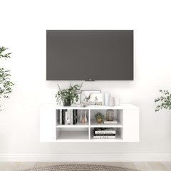 vidaXL Seinäkiinnitettävä TV-taso valkoinen 102x35x35 cm lastulevy hinta ja tiedot | TV-tasot | hobbyhall.fi