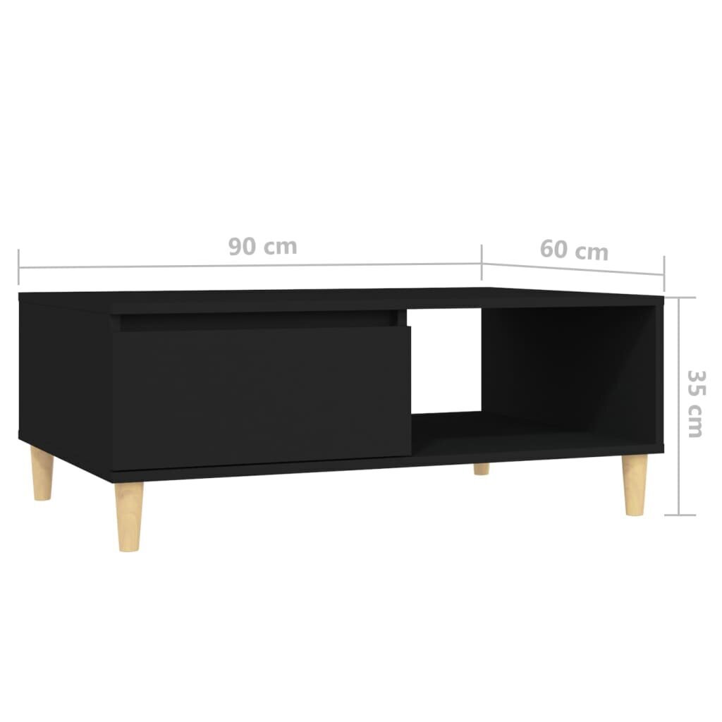 vidaXL Sohvapöytä musta 90x60x35 cm lastulevy hinta ja tiedot | Sohvapöydät | hobbyhall.fi