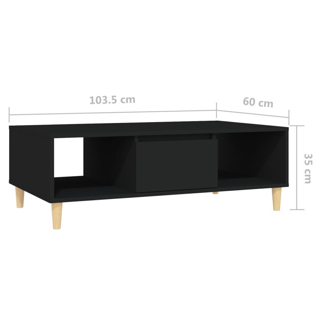 vidaXL Sohvapöytä musta 103,5x60x35 cm lastulevy hinta ja tiedot | Sohvapöydät | hobbyhall.fi